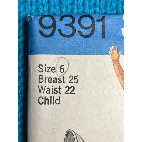 Simplicity 9391 Sewing pattern Girls A line dress pants shorts top 1960s size 6 - Picture 2 of 6